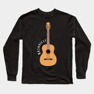 City of Music Nashville Tennessee guitar home of country music USA city break Long Sleeve T-Shirt